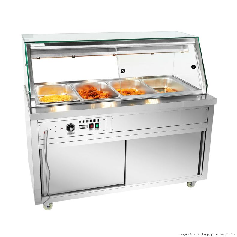 Thermaster Wet and Dry Bain Marie Display 4x1/1 GN Pans - PG150FE-XG - Catering Sale