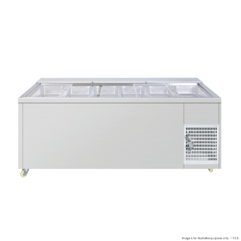 Thermaster Three Door Cold Bench Salad Station 6x1/1 GN Pans PG210FA-XB - Catering Sale