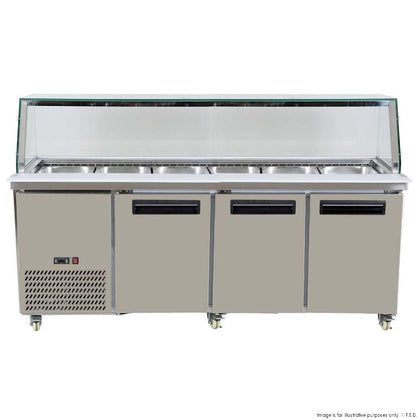Thermaster PG210FA-YG Cold Salad & Noodle Bar 6x1/1 GN Pans 2140mmW