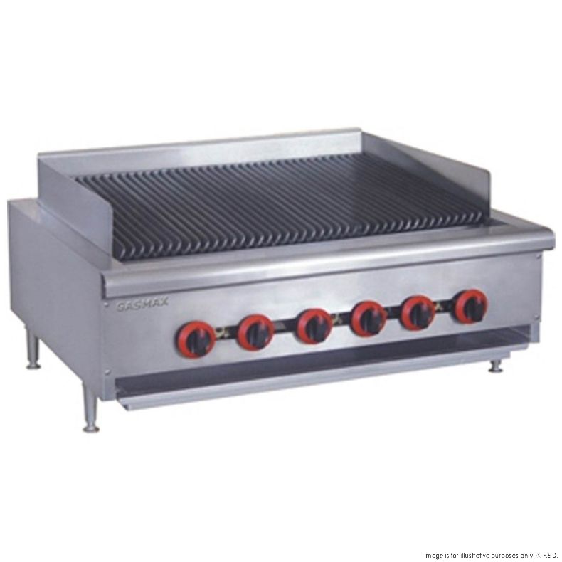 Gasmax LPG Gas 6 Burner Char Grill Top - QR-36ELPG - Catering Sale
