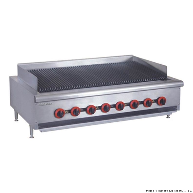 QR-48E Natural Gas 8 Burner Char Grill Top - Catering Sale