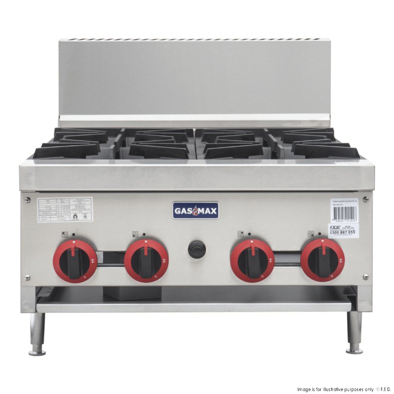 Gasmax Gas 4 Burner Cook Top RB-4E - Catering Sale