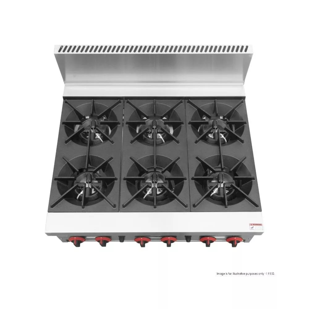Gasmax RB-6E Gas 6 Burner Cook Top