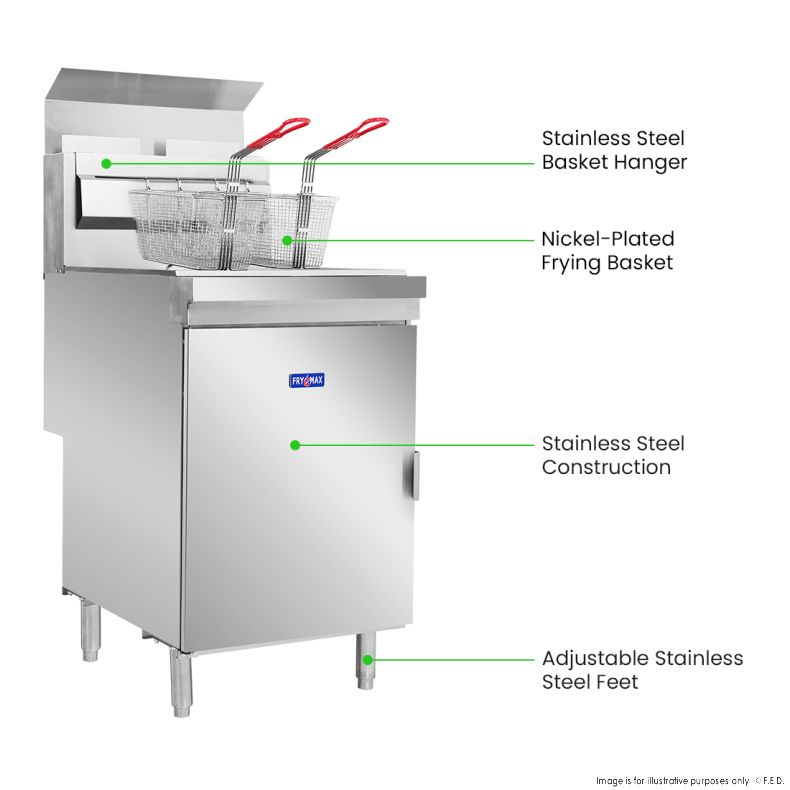 GasMax Superfast LPG Gas Tube Twin Vat Fryer - RC400TELPG