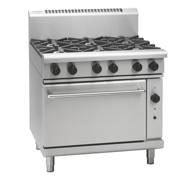 Waldorf / RN8619GC_NAT / 900mm Gas Range Convection Oven - Cooktop range with 900mm griddle (90MJ, Natural Gas) / 277kg / W900 x D805 x H1130 / 1Y Warranty