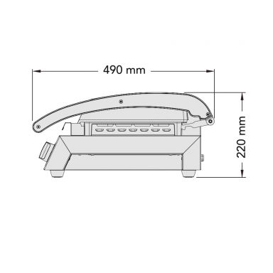 Roband GSA610RT Grill Station 6 Slice Ribbed Top Plate Non-Stick Coated