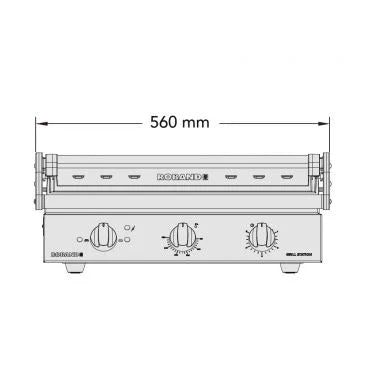 Roband GSA815SE - 8 Slice Grill Station, Smooth Plates - Electronic Timer