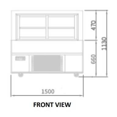 Skipio SB1500-2RD Food Display 837L