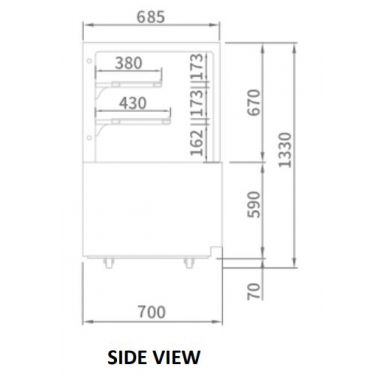 Skipio SB1500-3RD Food Display 837L