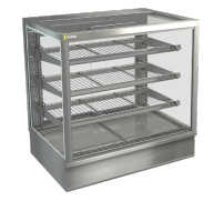 Cossiga STGHT9 Tower Counter Series Heated 900mm - Solid Front with Rear Glass Doors