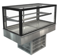 Cossiga / GOGRF12 / Tower Series Counter top Refrigerated 900mm - Solid Front with Sliding Rear Glass Doors