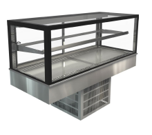 Cossiga / GOGRF15 / Tower Series Counter top Refrigerated 900mm - Solid Front with Sliding Rear Glass Doors