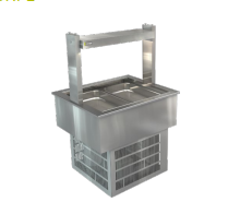 Cossiga / LSRF2 / Linear Series Refrigerated (2x1/1 65mm GN Pans) - Gantry Only with No Glass