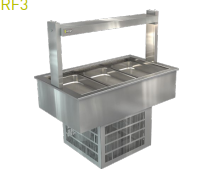 Cossiga / LSRF3 / Linear Series Refrigerated (3x1/1 - 65mm GN Pans) - Gantry Only with No Glass