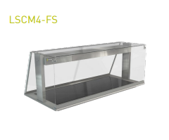 Cossiga LSCM4-FS Linear Series Ceramic Hotplate (4x1/1 GN Plates) - Square Glass Assisted Service with Acrylic Rear Doors