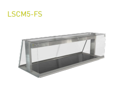 Cossiga LSCM5-FS Linear Series Ceramic Hotplate (5x1/1 GN Plates) - Square Glass Assisted Service with Acrylic Rear Doors