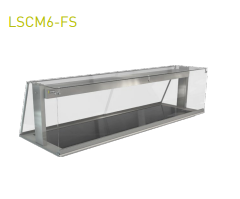 Cossiga LSCM6-FS Linear Series Ceramic Hotplate (6x1/1 GN Plates) - Square Glass Assisted Service with Acrylic Rear Doors