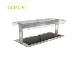 Cossiga LSCM4-FT Linear Series Ceramic Hotplate (3x1/1 GN Plates) - Flat Top Sneeze Guard Glass