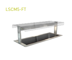 Cossiga LSCM5-FT Linear Series Ceramic Hotplate (5x1/1 GN Plates) - Flat Top Sneeze Guard Glass