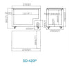 ATOSA SD-420P Flat Glass Top Chest Freezer 355L 1270mm