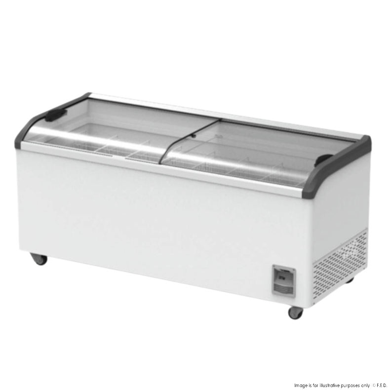 Thermaster Heavy Duty Supermarket Glass Sliding Lid Freezers 446L - SD-666K - Catering Sale