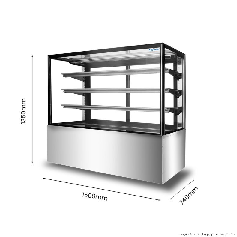 BONVUE SF850V Cake Display 930L 1500W mm