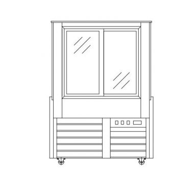 FED SG090FE-2XBS Bonvue Heated Swing Door Food Display