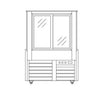 FED SG090FE-2XBS Bonvue Heated Swing Door Food Display
