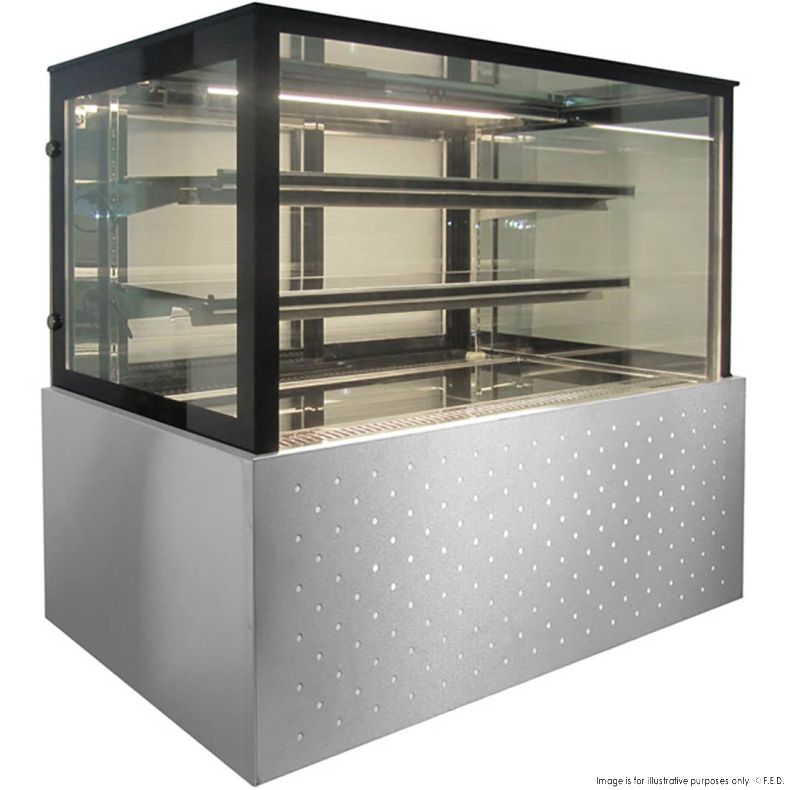FED SG090FE-2XBS Bonvue Heated Swing Door Food Display