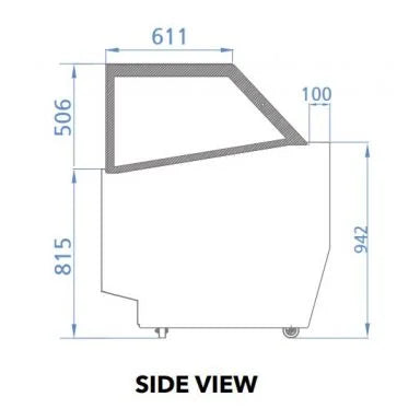 Skipio SGC-1200F Gelato Display Freezer 1195mm