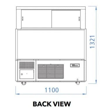 Skipio SGC-1200F Gelato Display Freezer 1195mm