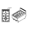 COOKRITE AT65G2B-C BENCHTOP GAS 2 BURNER