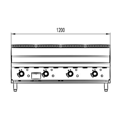 CookRite AT80G12G-C  Gas 1200mm Hotplate