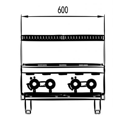 COOKRITE AT80G4B-C BENCHTOP GAS OPEN 4 BURNER
