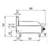 COOKRITE AT80G6C-C BENCHTOP 600 MM GAS CHARG RILL