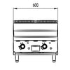 COOKRITE AT80G6G-C BENCHTOP 600MM GAS GRIDDLE