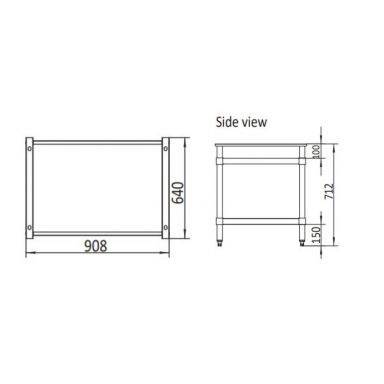 COOKRITE ATSEC-900 36" Stainless Steel Stand for AT80G Series