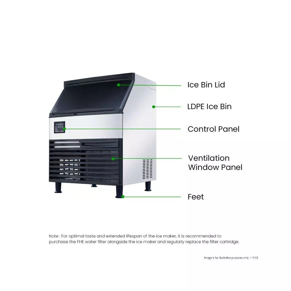 Blizzard SN-210P Air Cooled Cube Ice Maker - 95 Kg