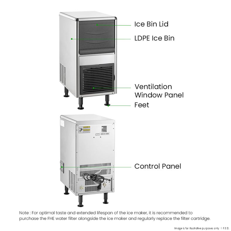 Blizzard SN-25C Blizzard Underbench Bullet Ice Maker 25Kg