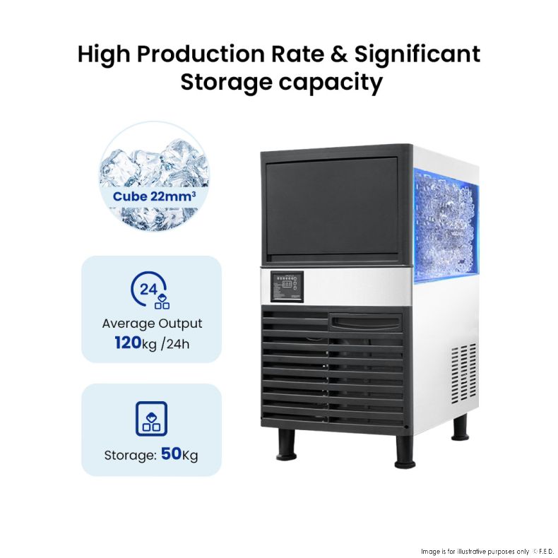 Blizzard SN-120P Under Bench Air Cooled Cube Ice Maker 55kg