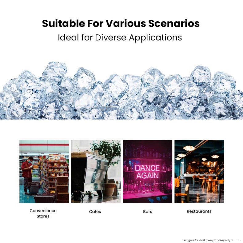 Blizzard SN-81B Under Bench Air Cooled Cube Ice Maker 80Kg