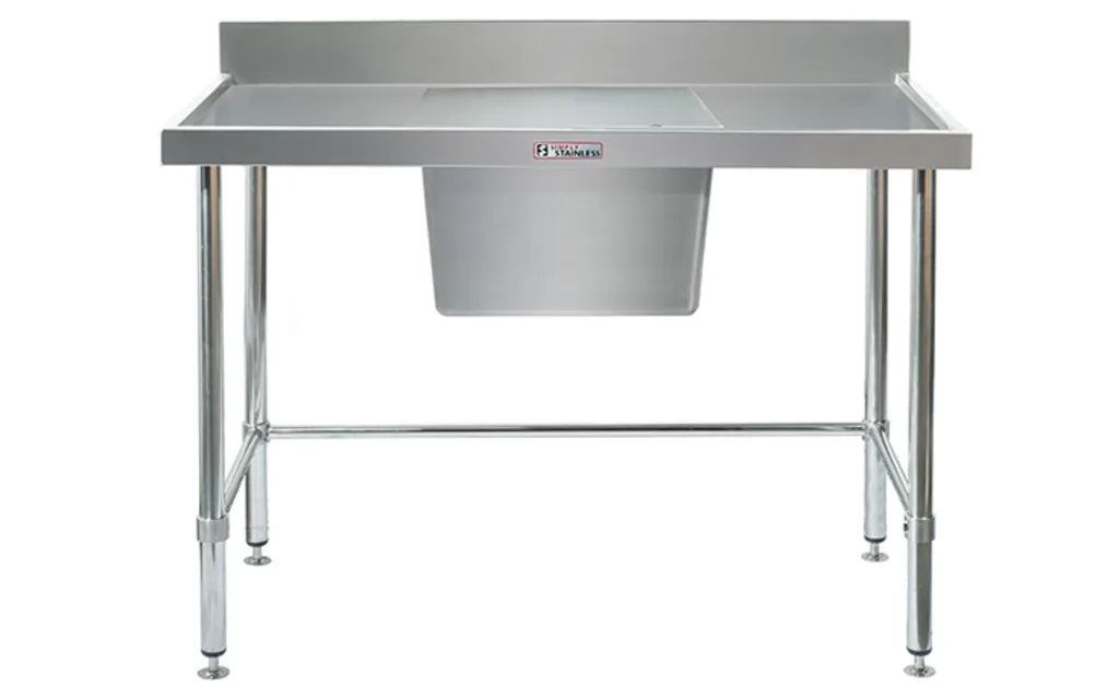 Simply Stainless SS05.1800C Sink Bench With Splashback 1800x600x900mm