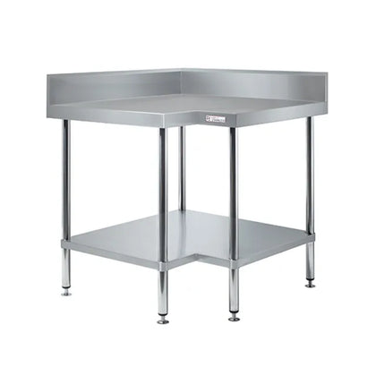 Simply Stainless / SS04.7.0900 / Stainless Corner Bench With Splashback (700Seires) - 900mm Wide / 64kg / W900 x D700 x H900 / Lifetime Warranty