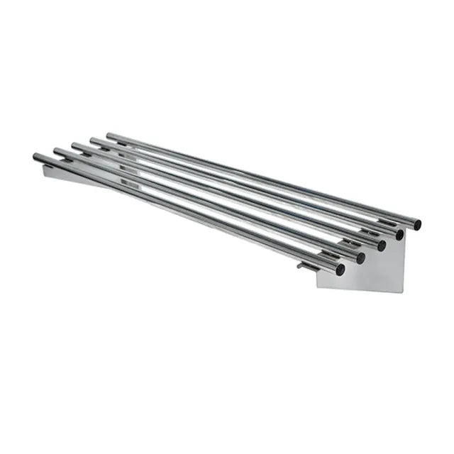 Simply Stainless / SS11.2400 / Stainless Pipe Wall Shelf - 2400mm Wide / 12kg / W2400 x D300 x H255 / Lifetime Warranty