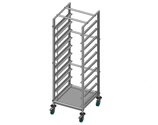 Simply Stainless / SS36.DWBT / Mobile Dishwasher Basket Trolley / 40kg / W565 x D547 x H1800 / Lifetime Warranty