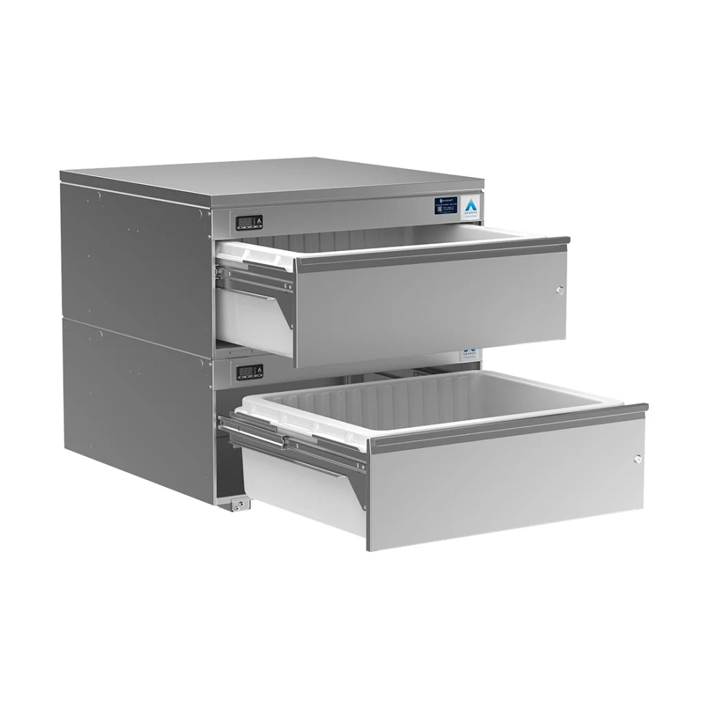 Adande Double Dual Temperature Drawers VCR2 - 854mm Height
