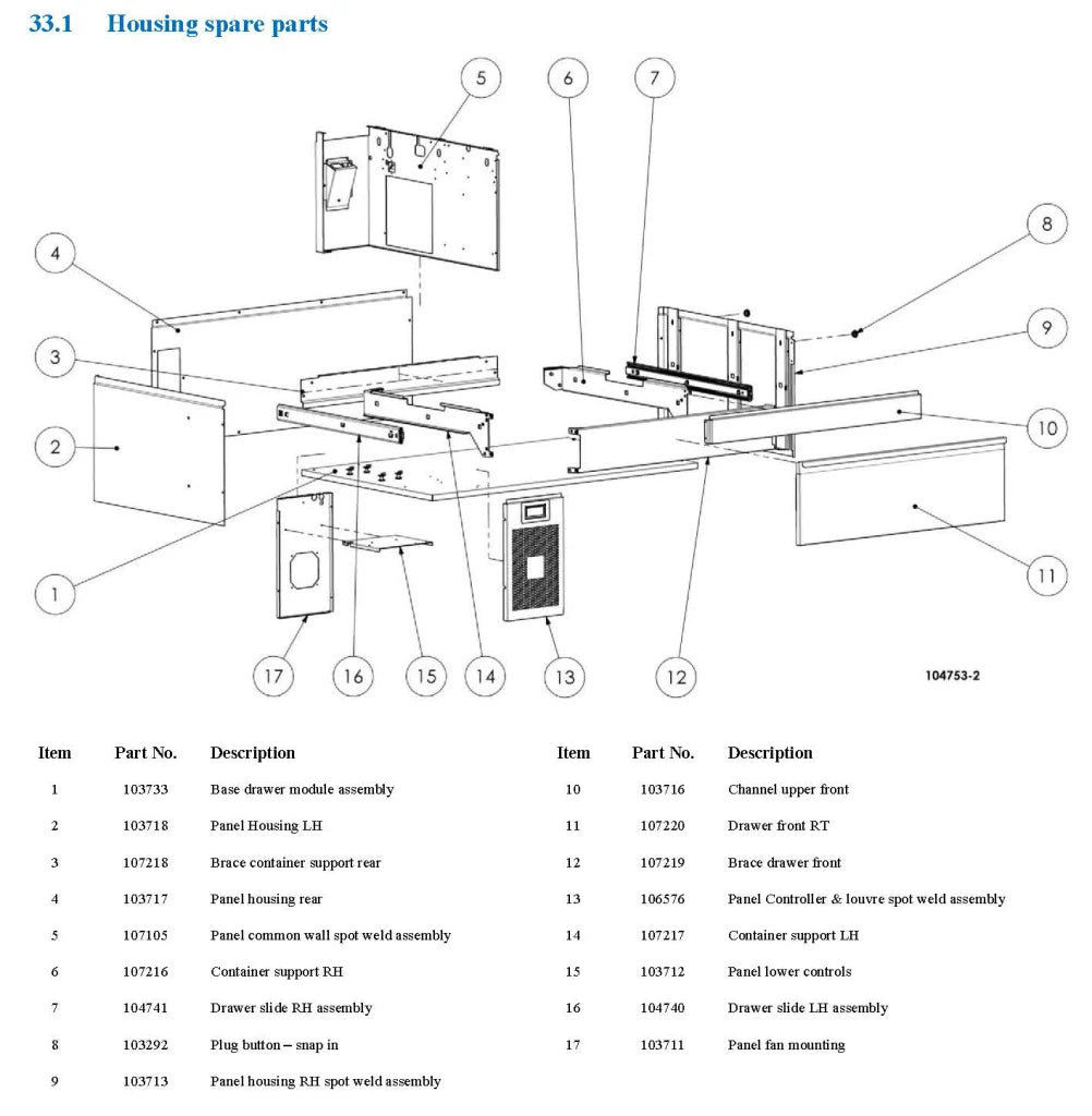 Adande Side Engine Standard / Single Drawer - 575mm High