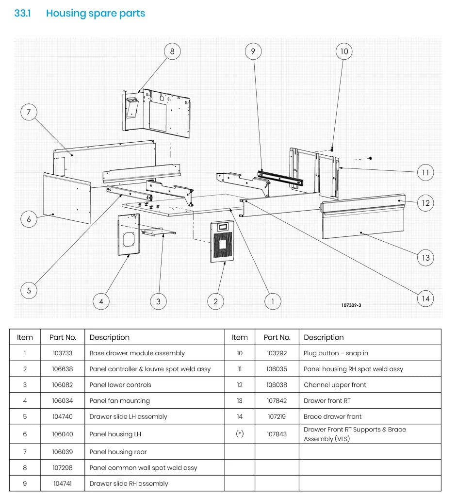 Adande Double Slimline Dual Temperature Drawers VLS2.CW