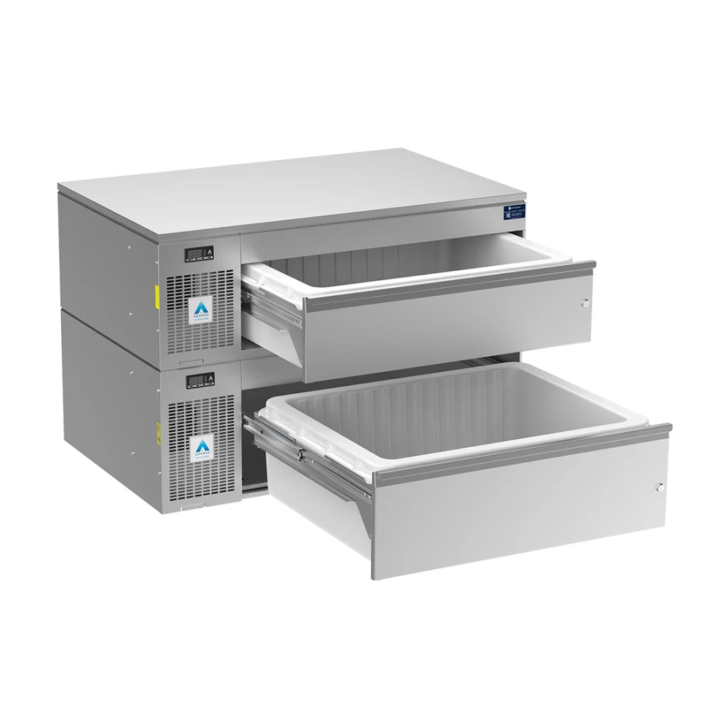 Adande Double Slimline Dual Temperature Drawers VNS2.CT