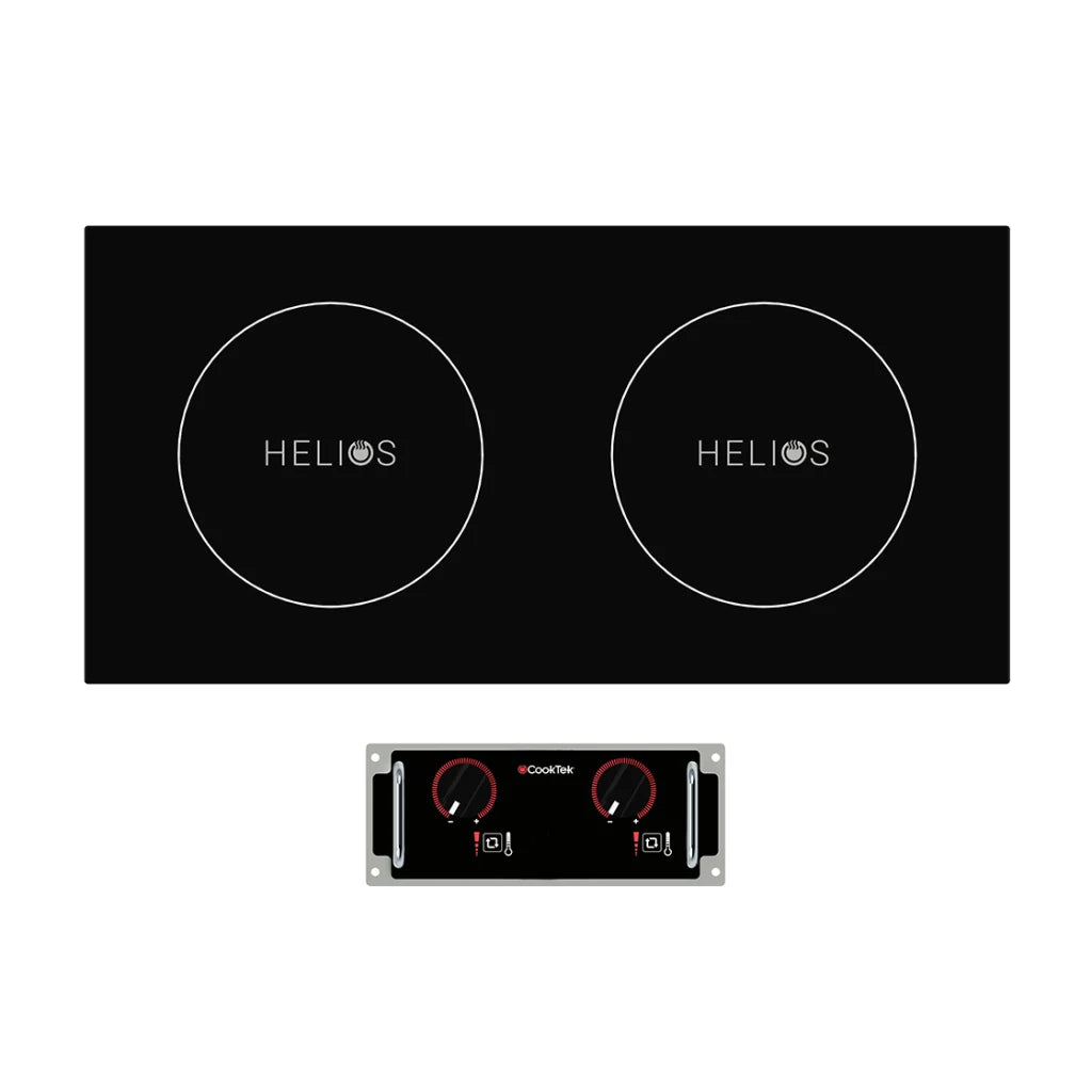 CookTek Helios Dual Hob Side by Side Drop-In Induction Cooktop 15 Amp
